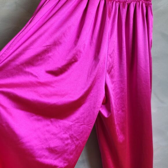 Laina Rauma Club Bed Hot Pink Drawstring Sheen Lightweight Satin Style Pants XXL - Picture 7 of 12